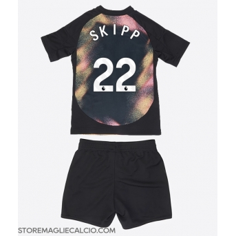 Leicester City Oliver Skipp #22 Maglia Gara Trasferta Repliche 2024-25 Bambino